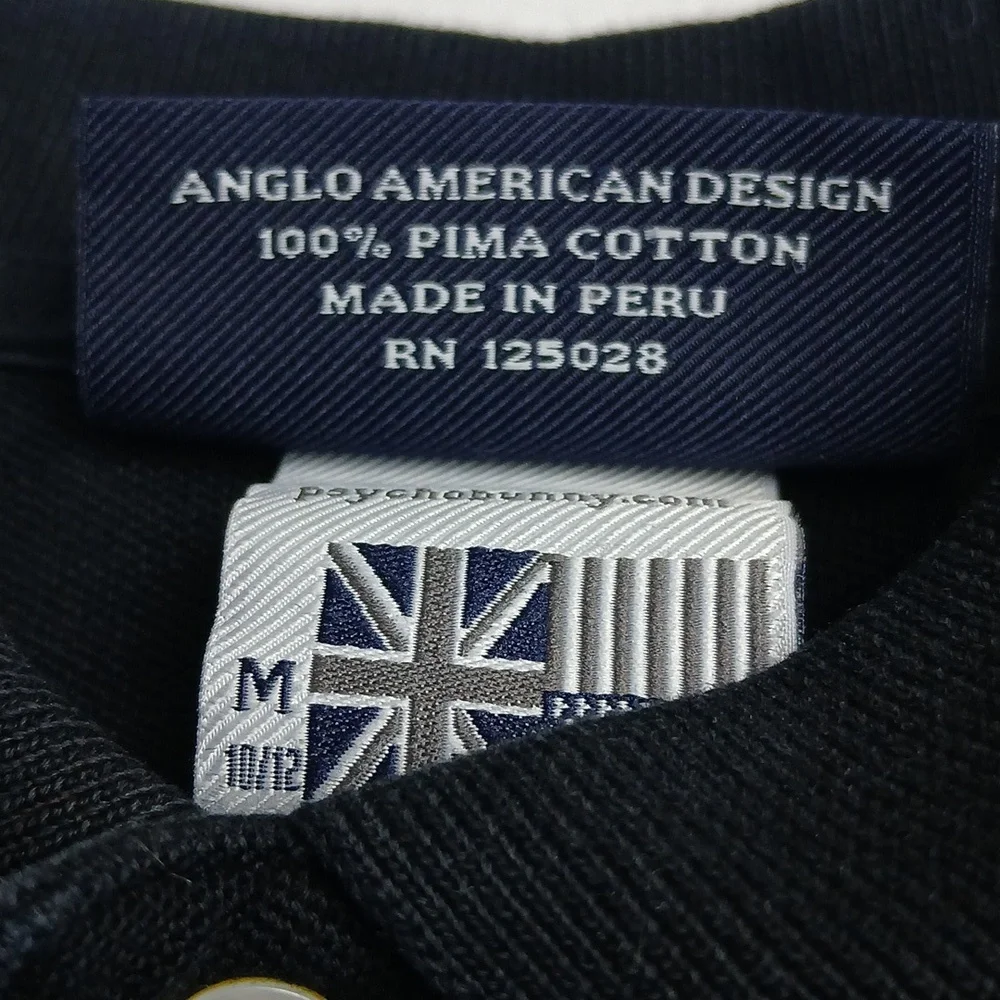 Psycho Bunny‎ Black kids classic pique polo shirt Medium (10/12)